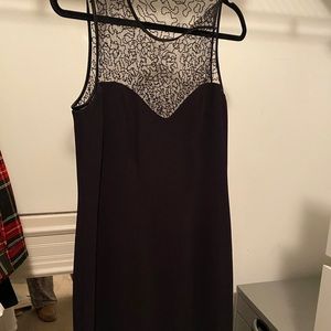 Black dress with black mesh and stones